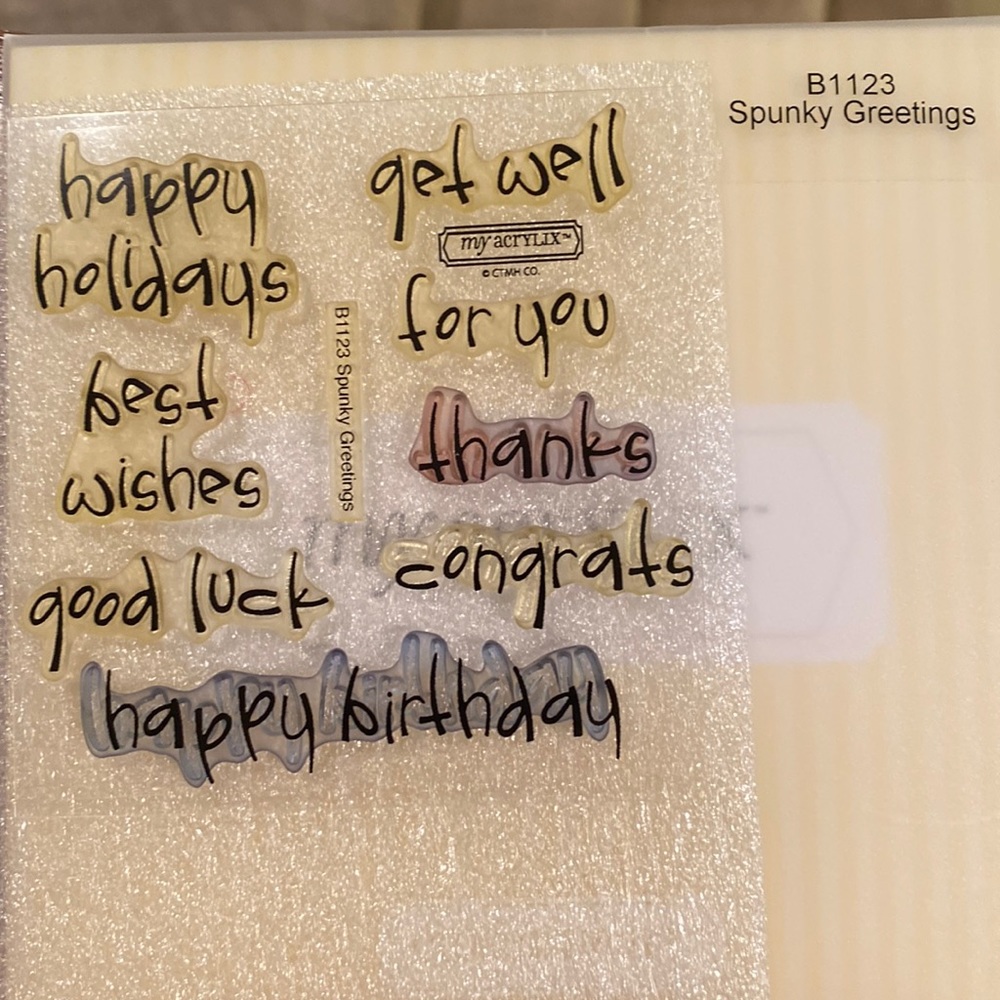 Spunky greeting stamps from close to my heart